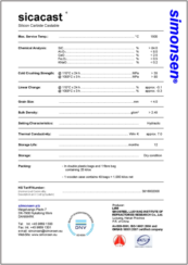 Datasheet sicacast