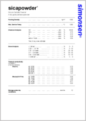 Datasheet sicapowder