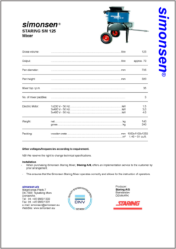 Datasheet simonsen staring mixer