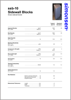 Datasheet ssb 10 Sidewall Blocks