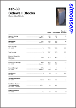 Datasheet ssb 30 Sidewall Blocks